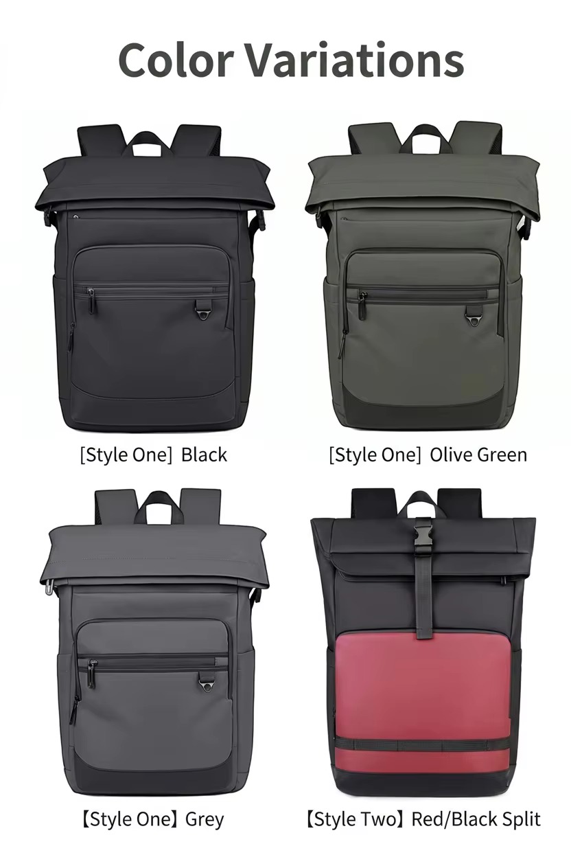 four color variations black olive green grey and red black split