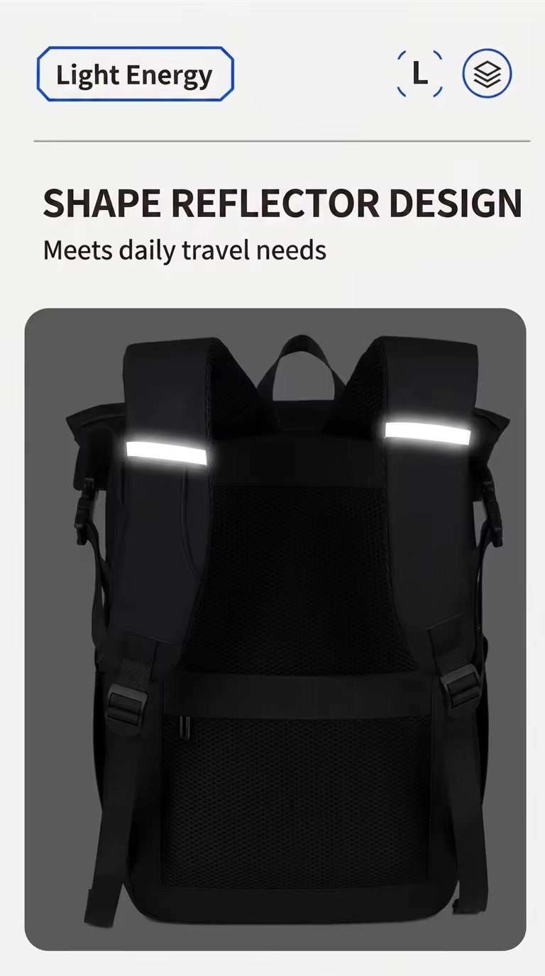 backpack attached to rolling suitcase pull handle