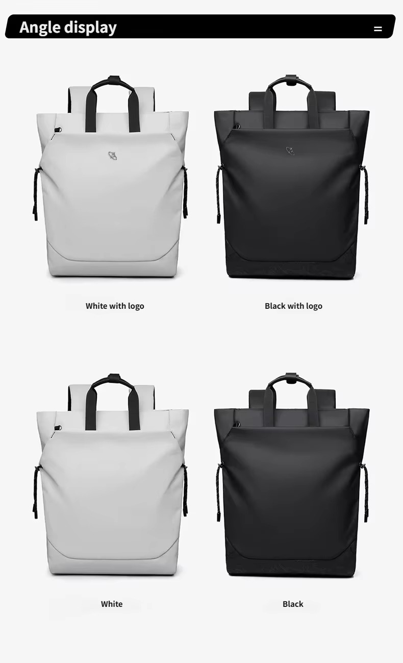 four color variants white and black with and without logo