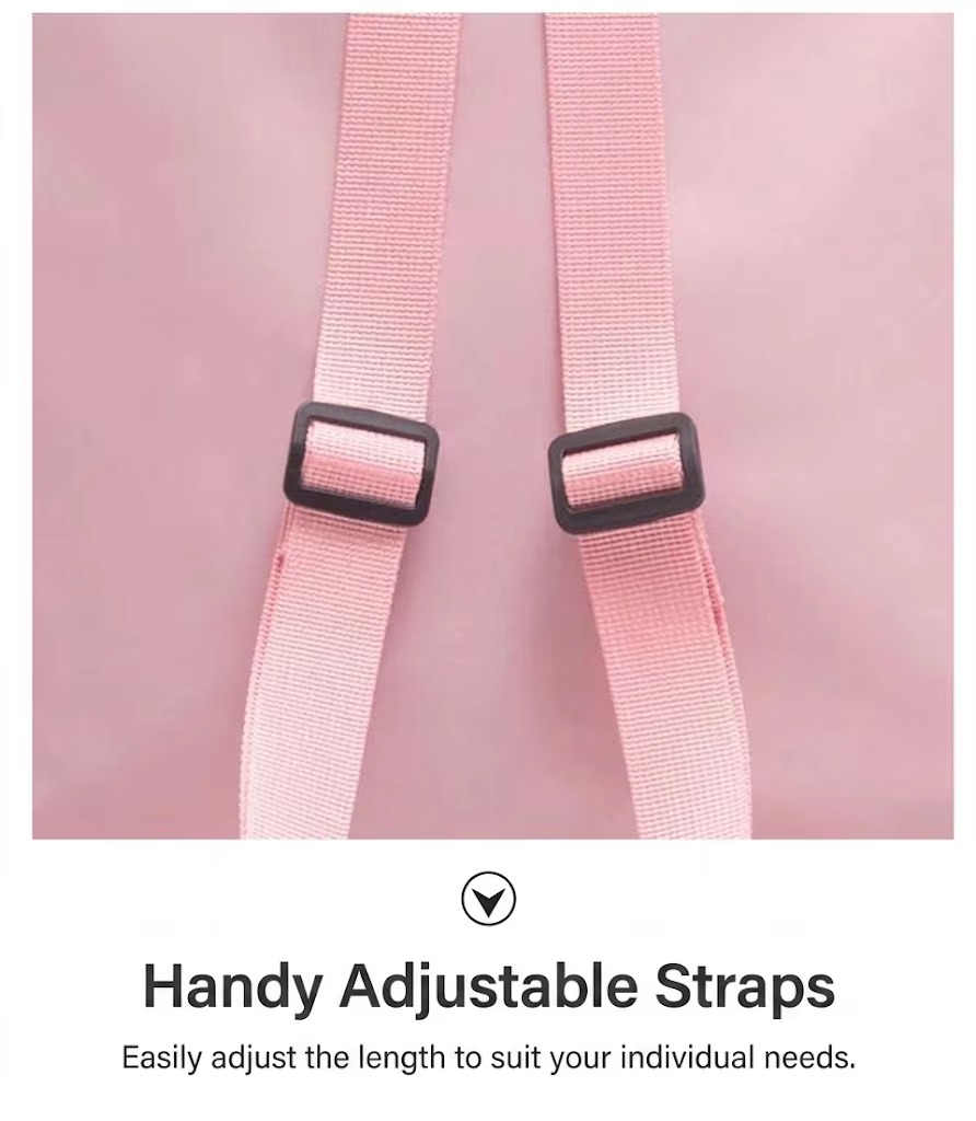 close-up of adjustable shoulder strap buckle