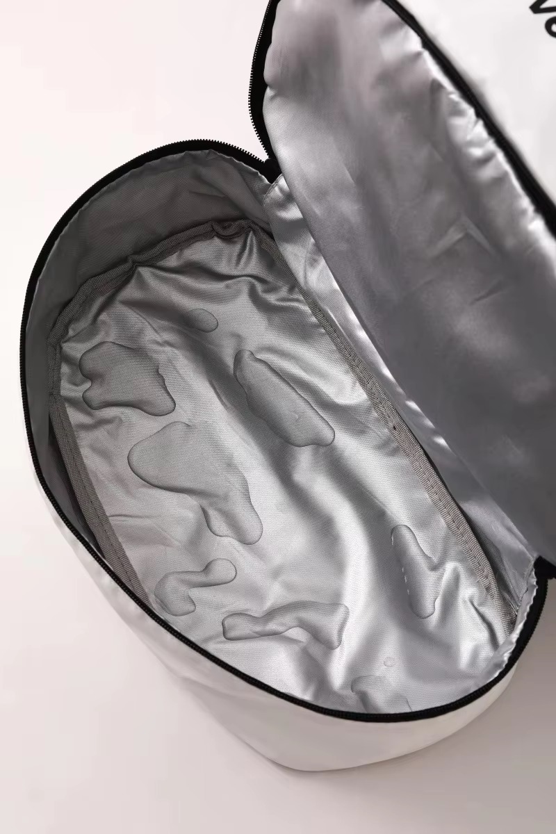 interior lining beaded with water droplets demonstrating water resistance