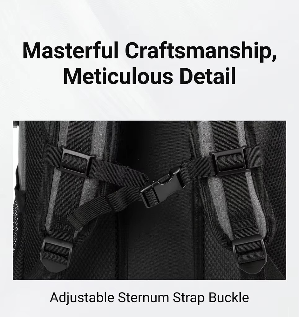 side view of backpack showing side pocket