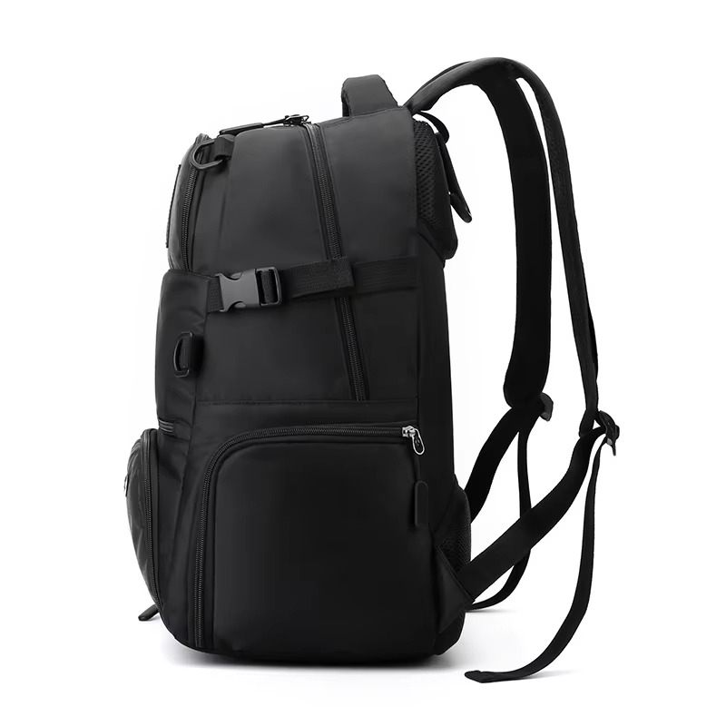 side view with buckle and side pocket