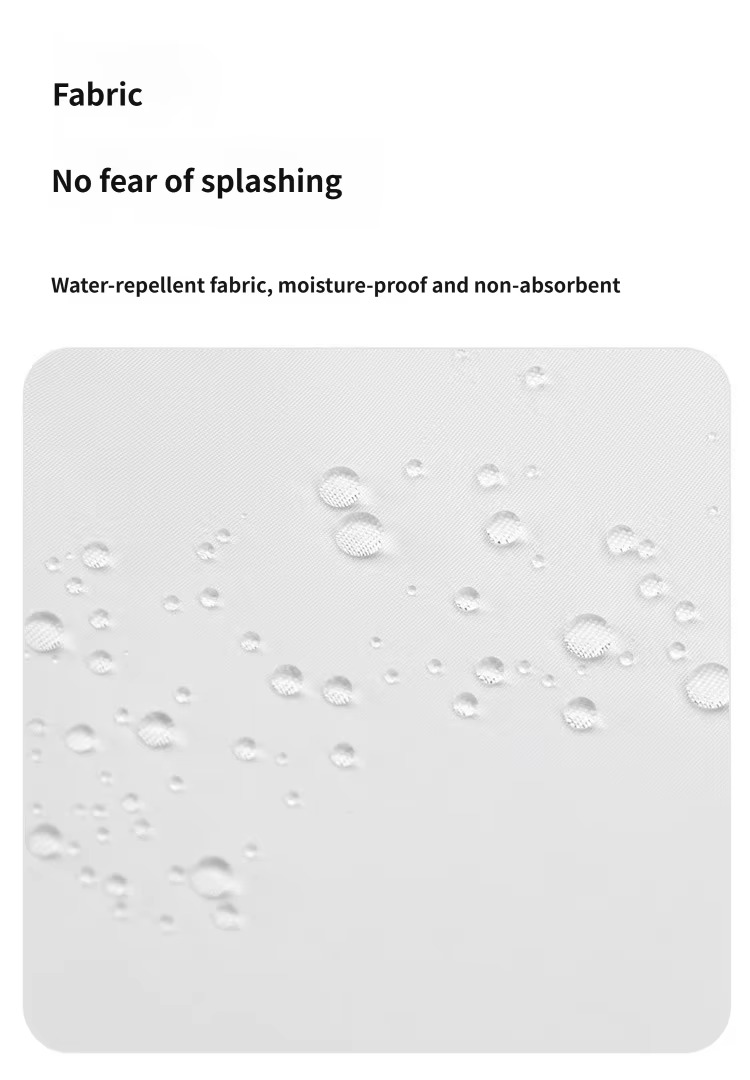 water beads on water-repellent fabric