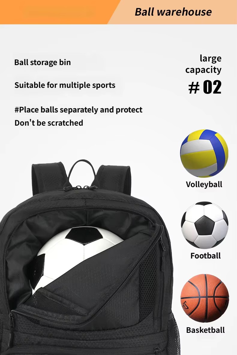 ball compartment for volleyball, football or basketball