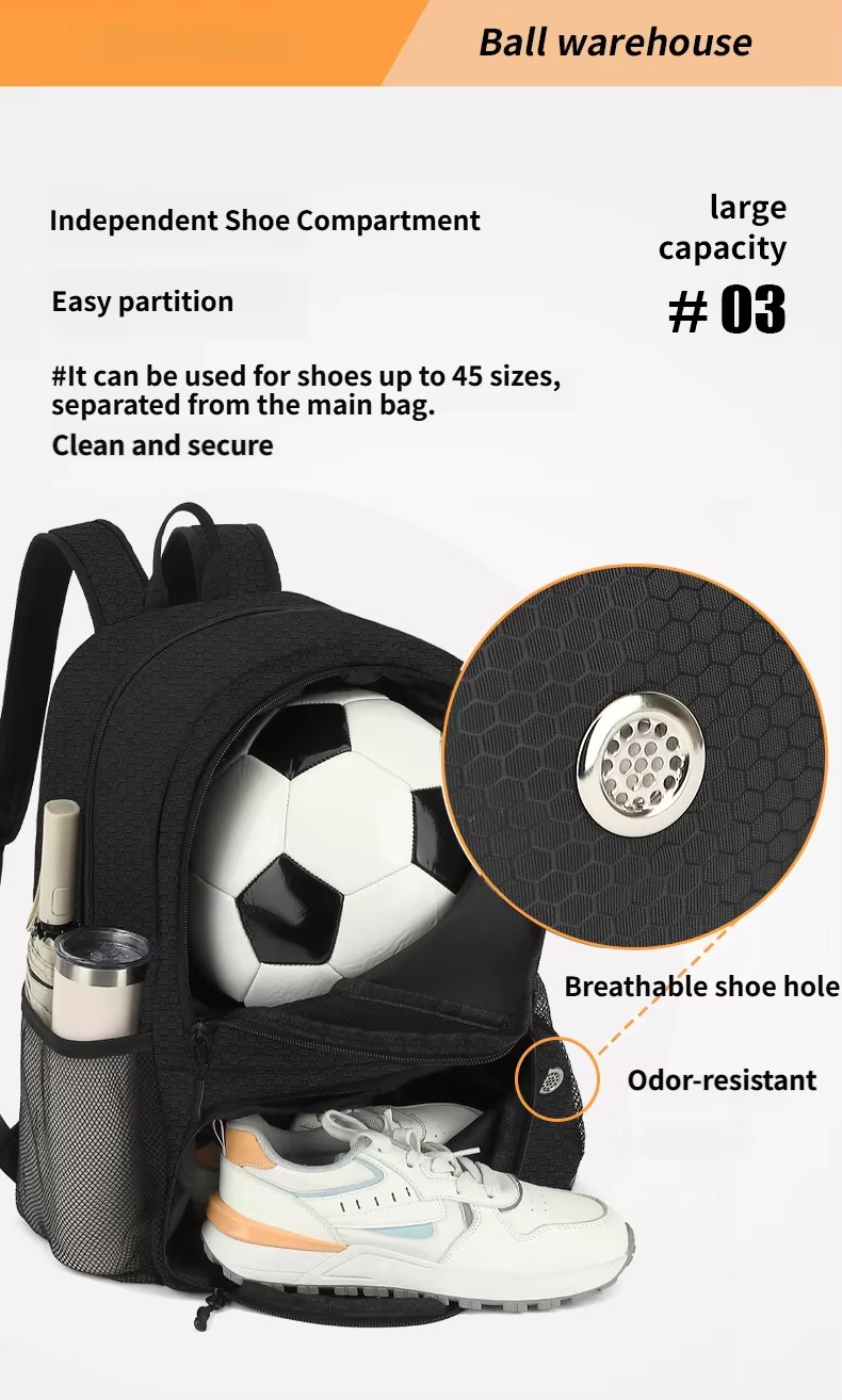 shoe compartment with breathable vent