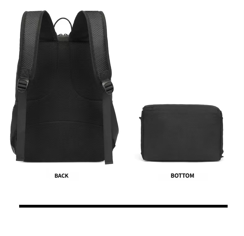 back and bottom views