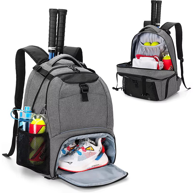 rackets on top with shoe compartment open