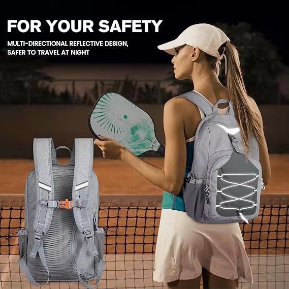 reflective strips on backpack at night court