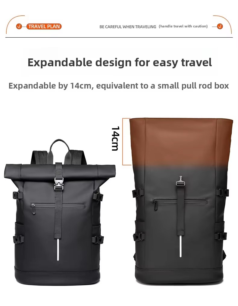 roll top expanding by 14 cm