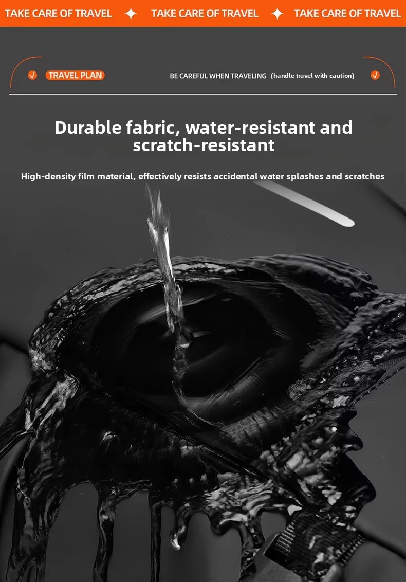 water poured on water-resistant coated fabric