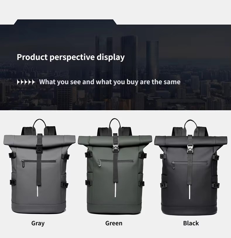 gray, green and black color options