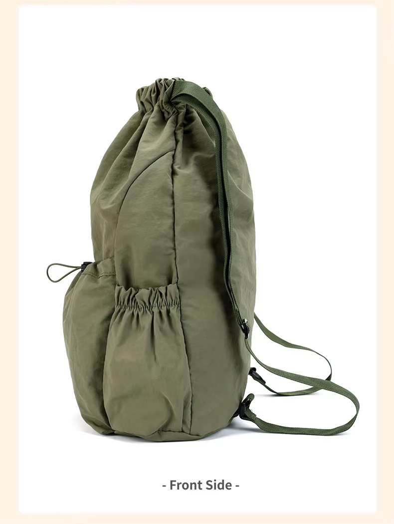side view with elastic side pocket