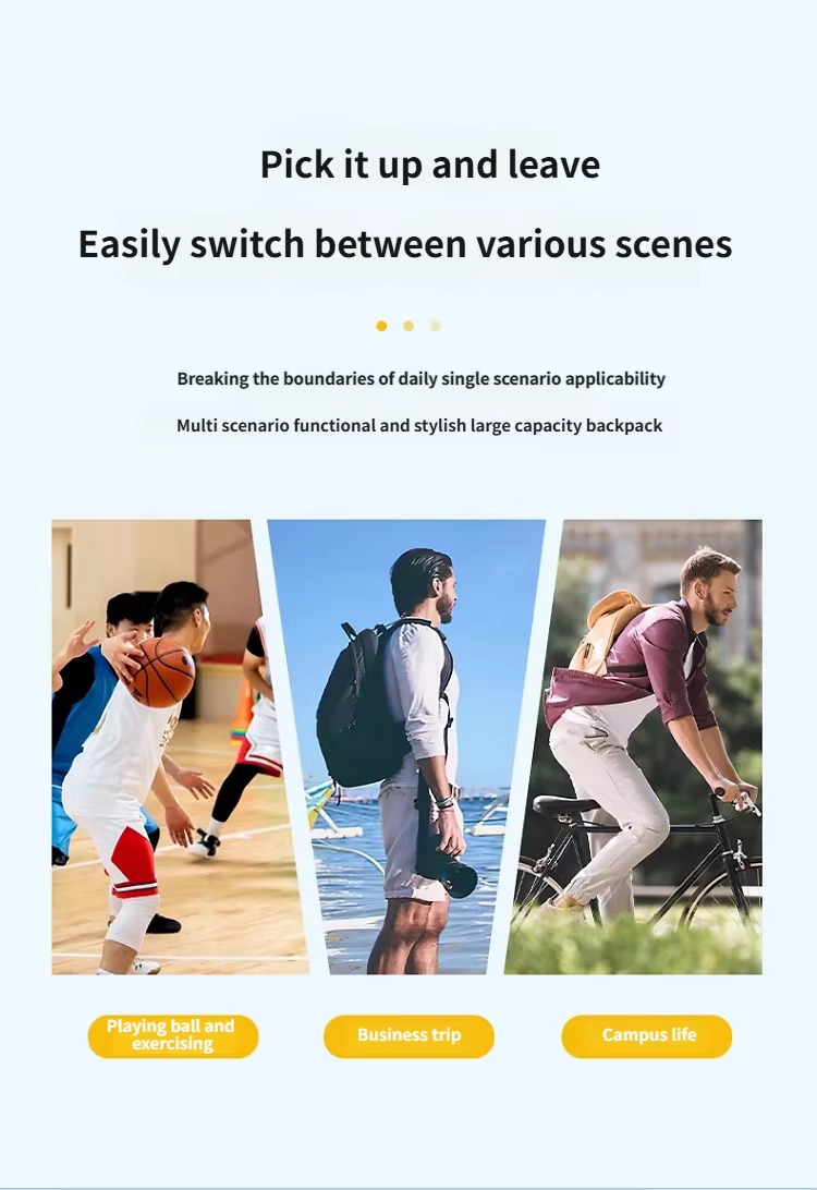basketball, travel and campus use scenes