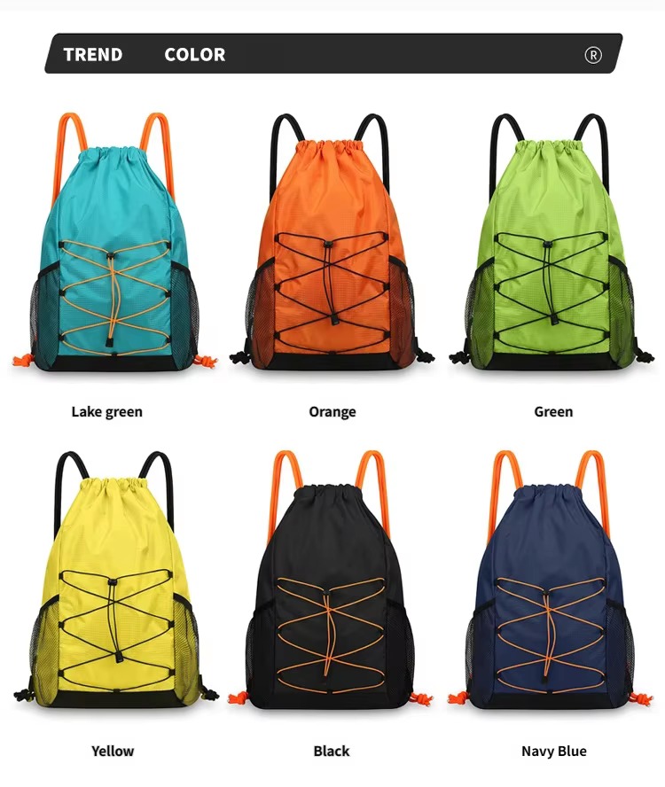 lake green, orange, green, yellow, black and navy colors