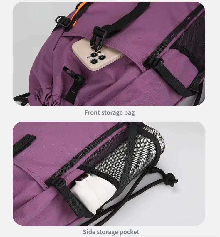 front storage pocket and side storage pocket