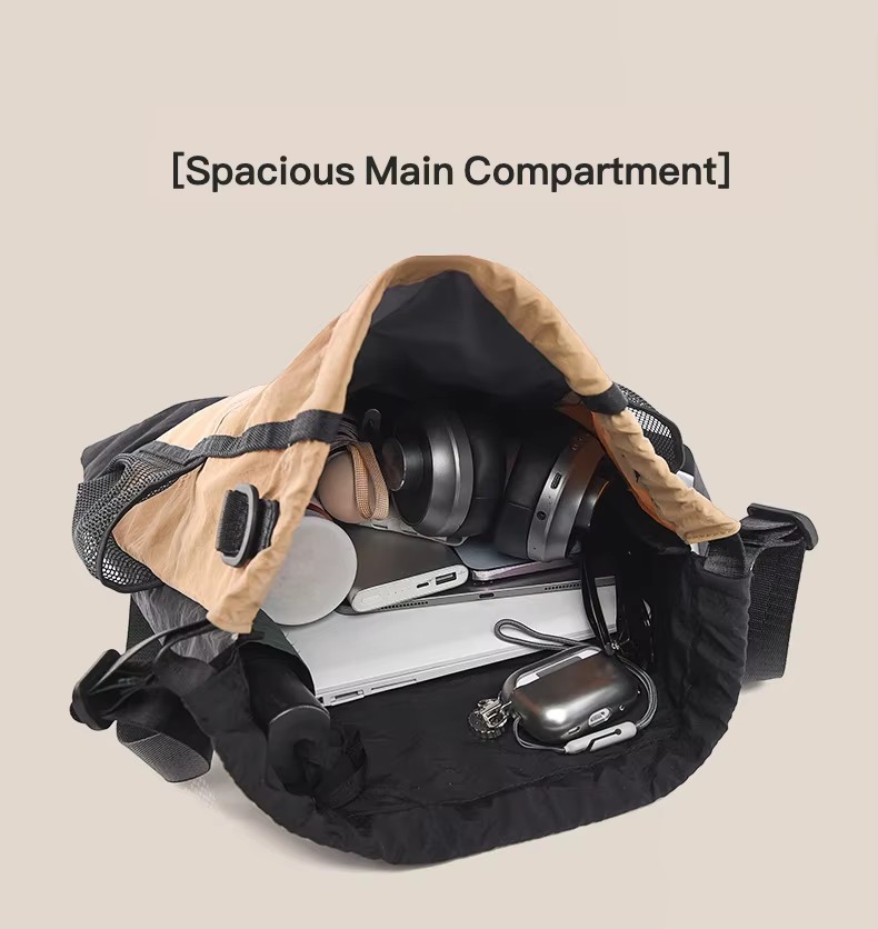 spacious main compartment with electronics