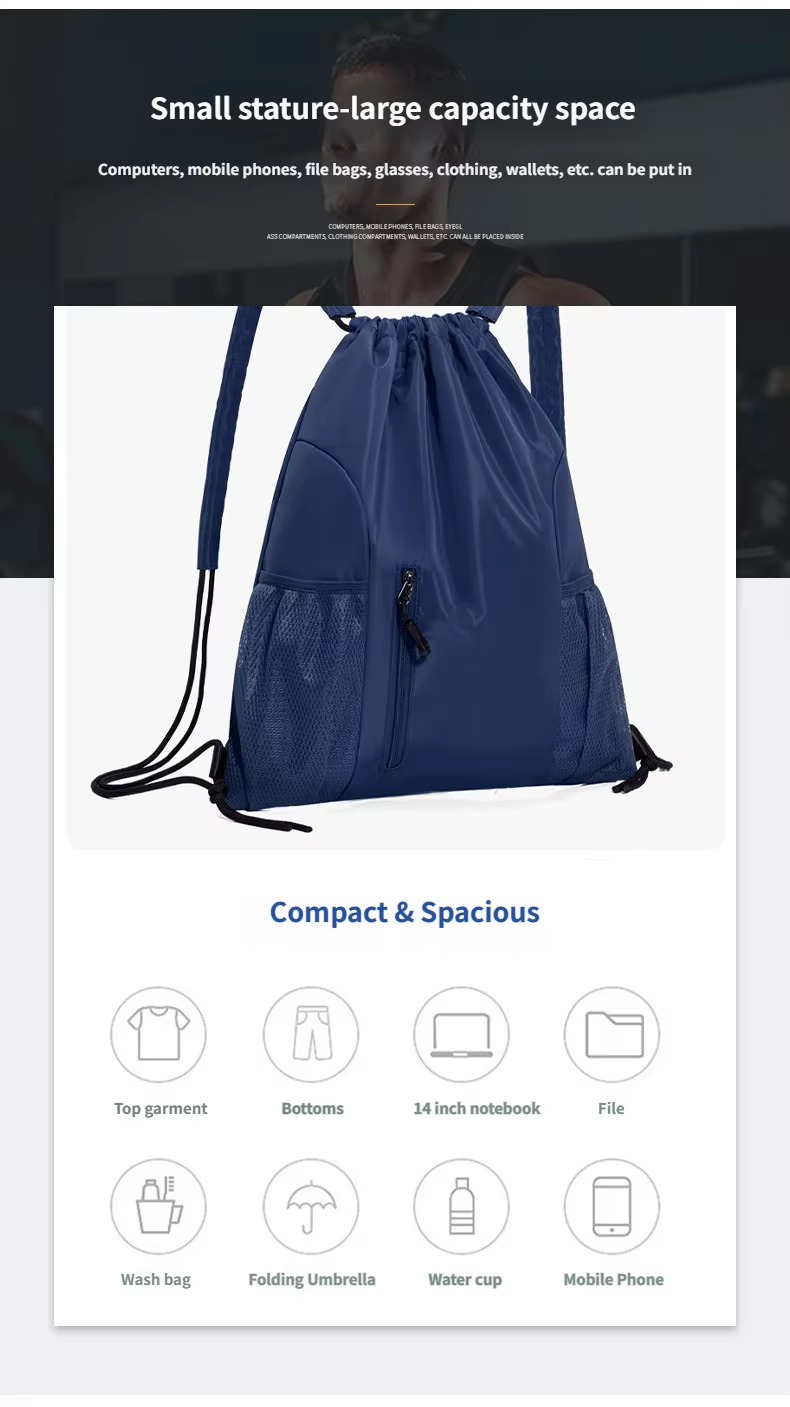 navy backpack capacity icons for 14-inch notebook