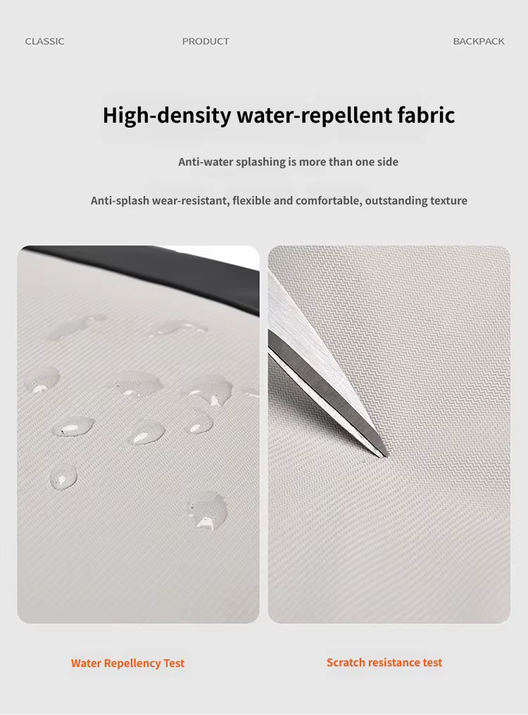 water repellency and scratch resistance tests