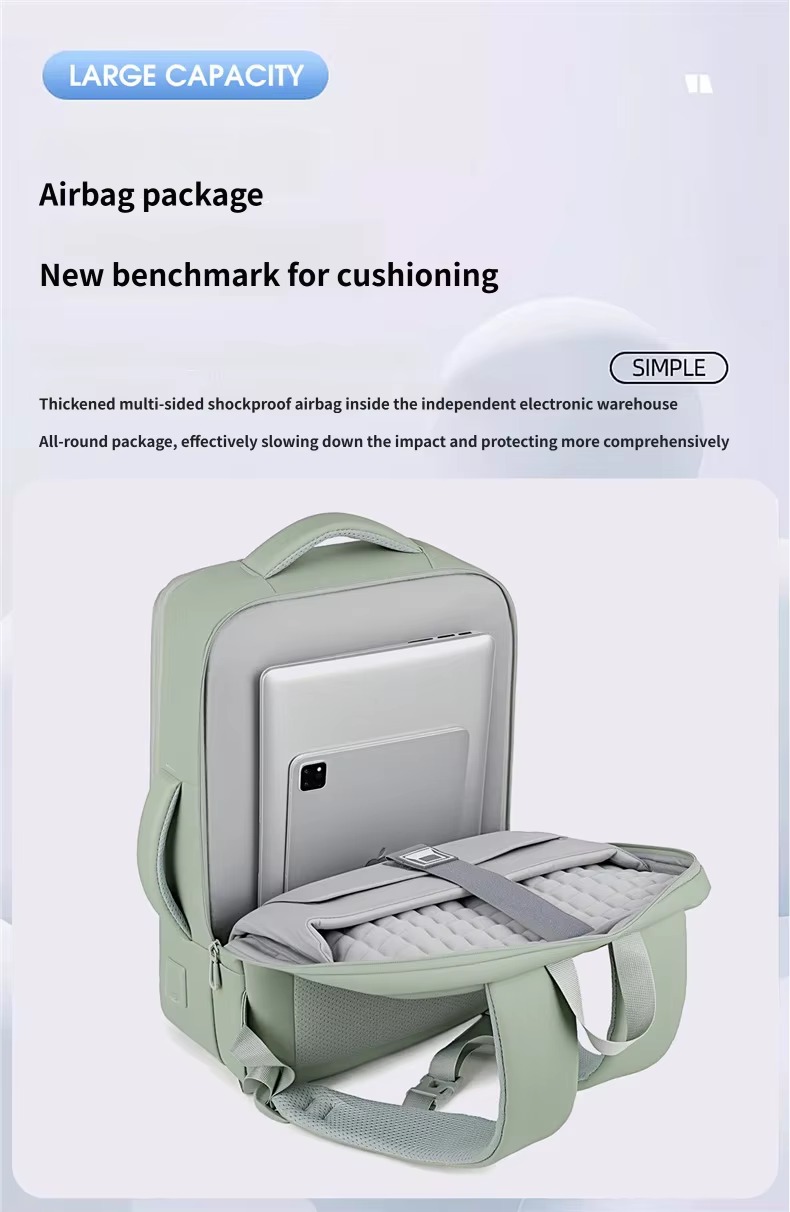 airbag cushioned laptop compartment