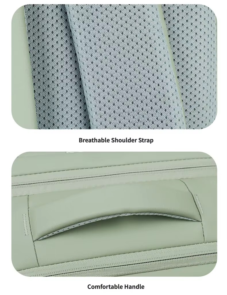 breathable strap and padded handle