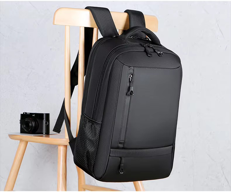 backpack hanging on chair