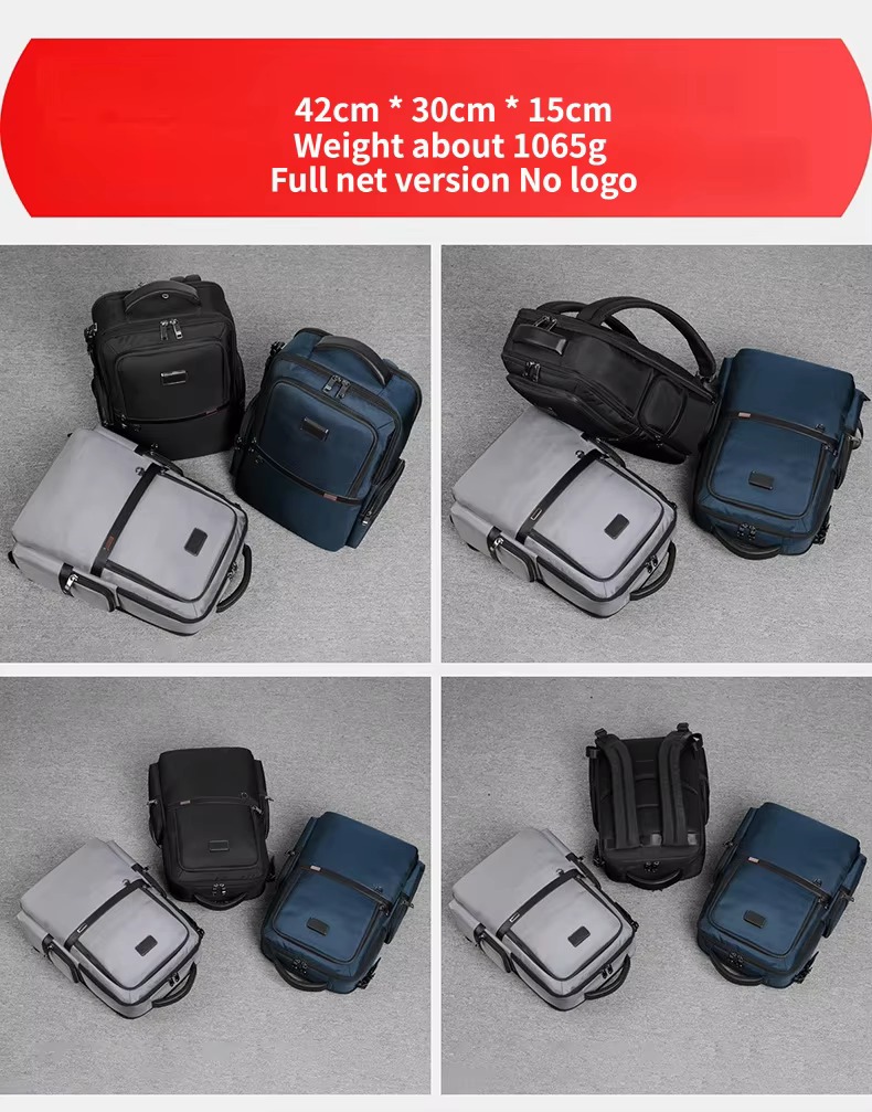 black, gray and blue backpacks laid on floor