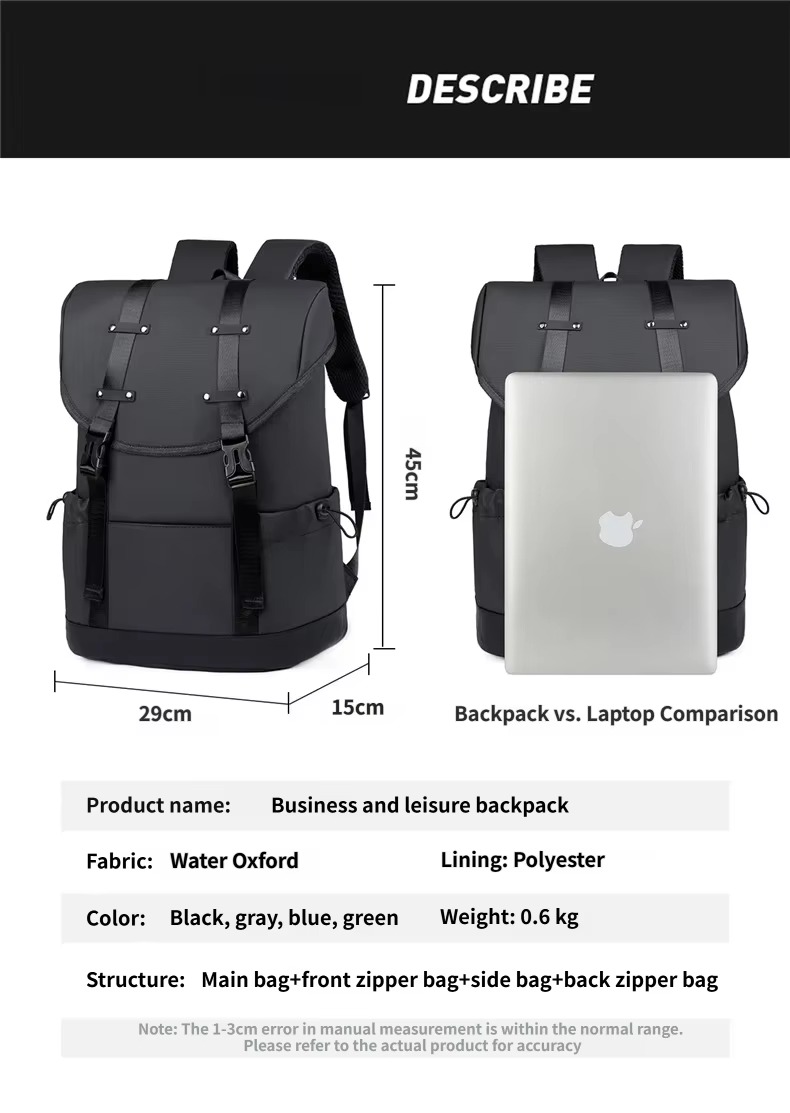 29x15x45 cm size compared with laptop and product details