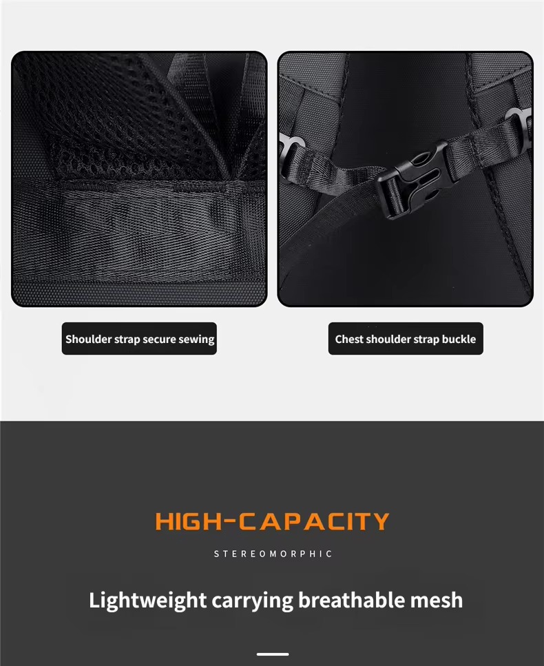 shoulder strap sewing and chest buckle