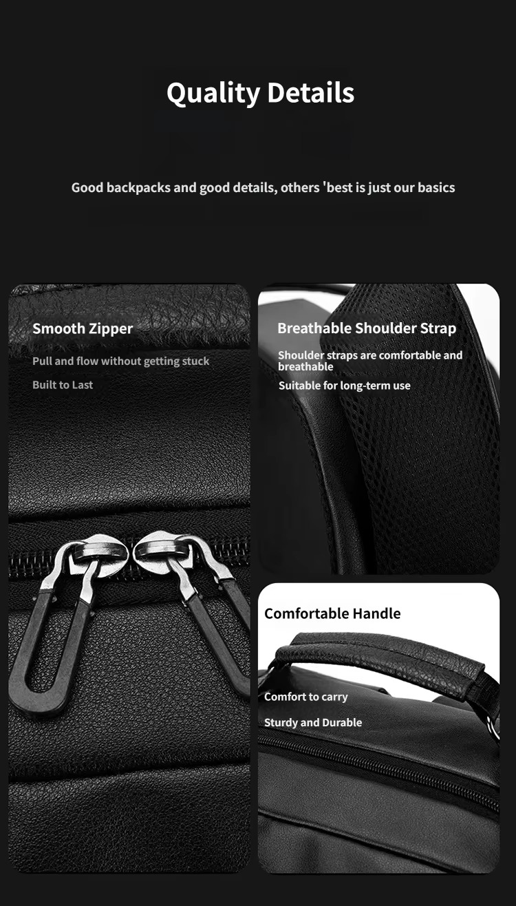 smooth zipper, breathable strap and padded handle