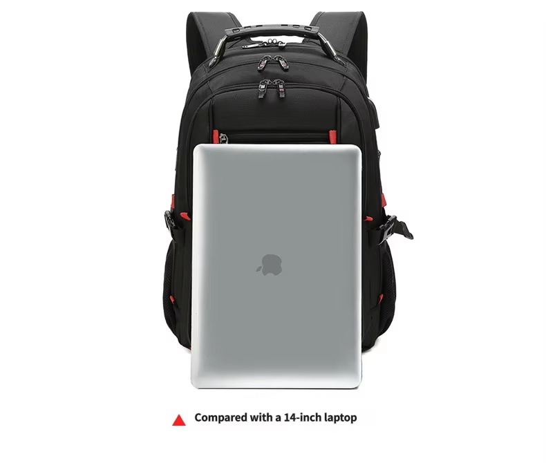 backpack compared with a 14-inch laptop
