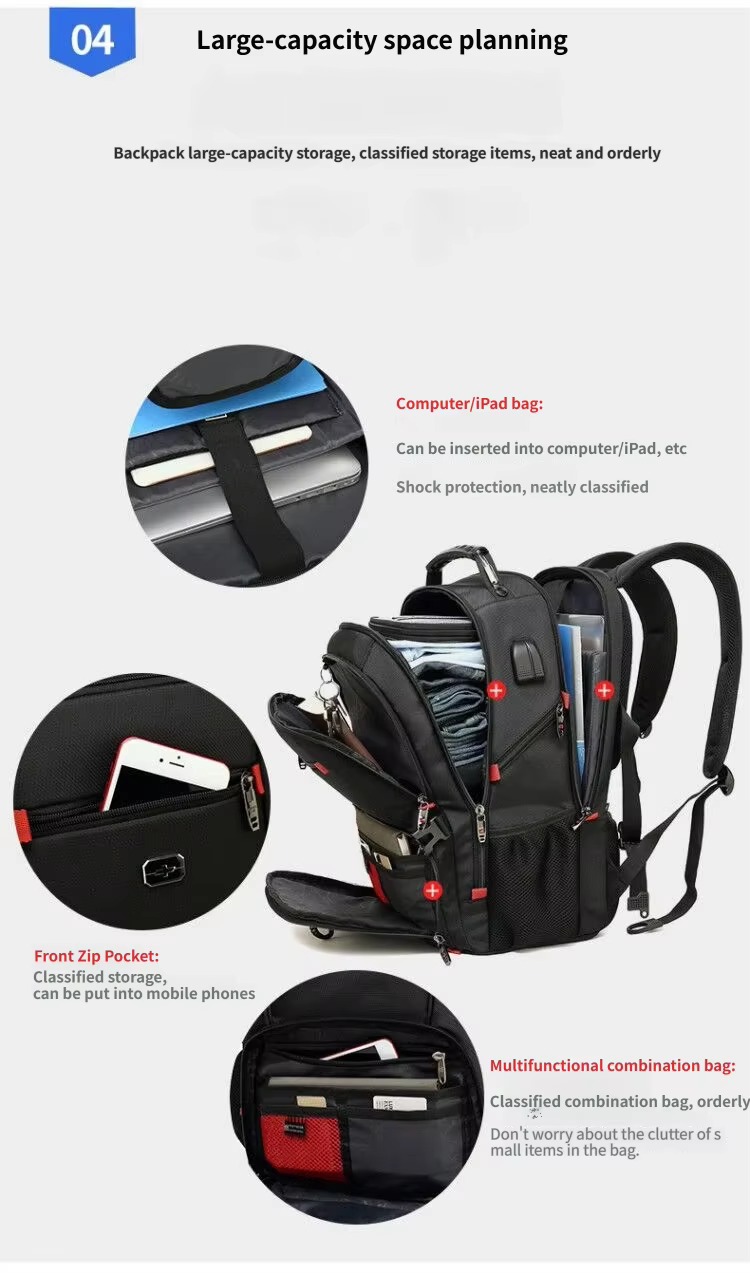computer bag, front zip pocket and organizer pocket