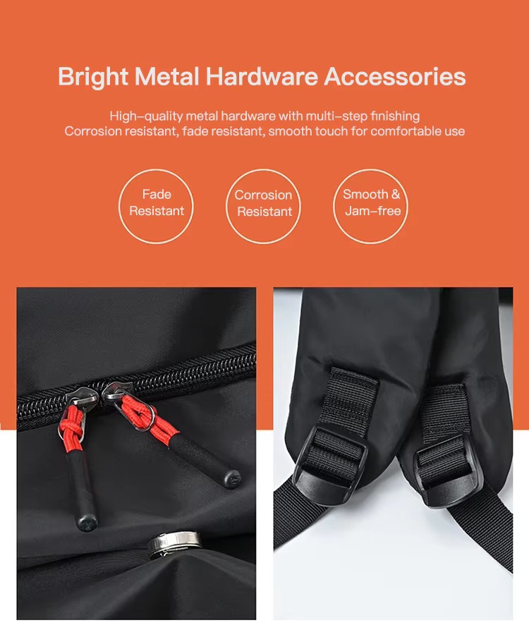 metal zipper pullers and strap buckles