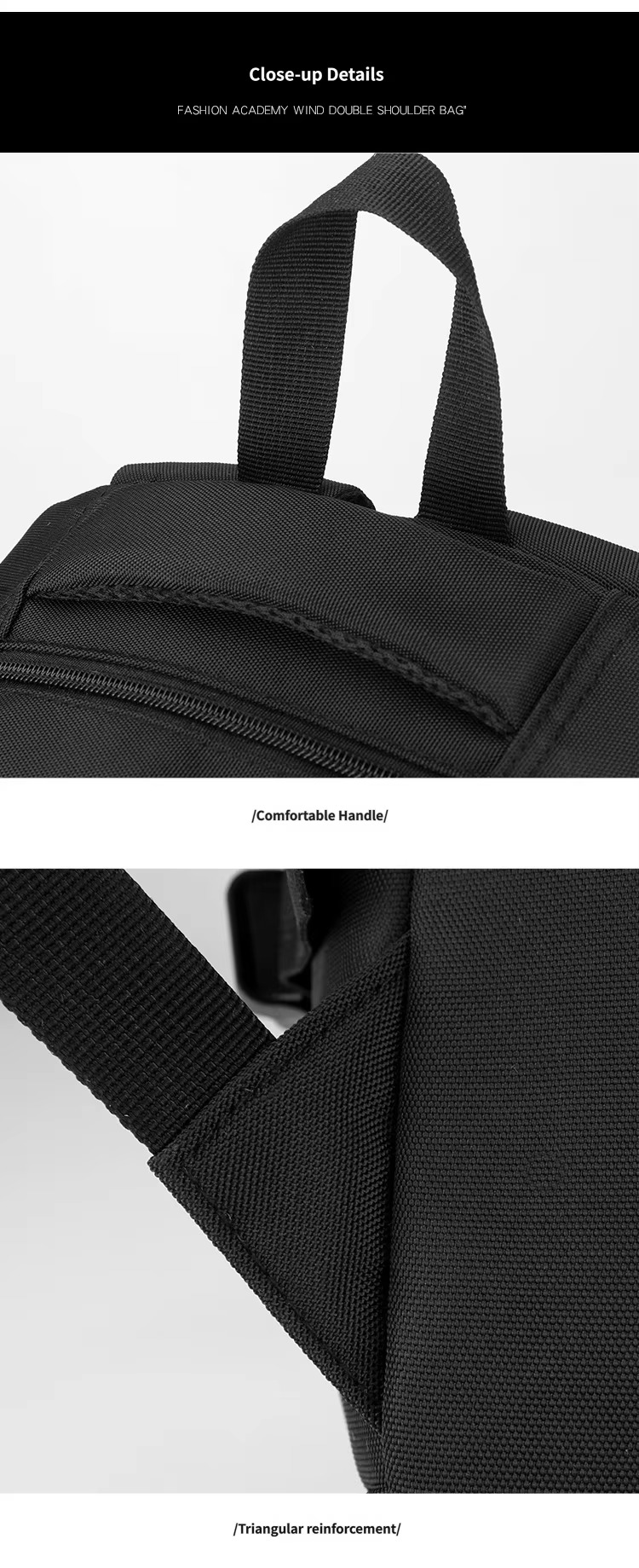 padded handle and triangular reinforcement