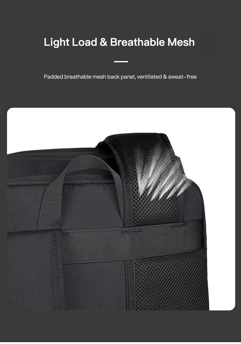 padded breathable mesh back panel