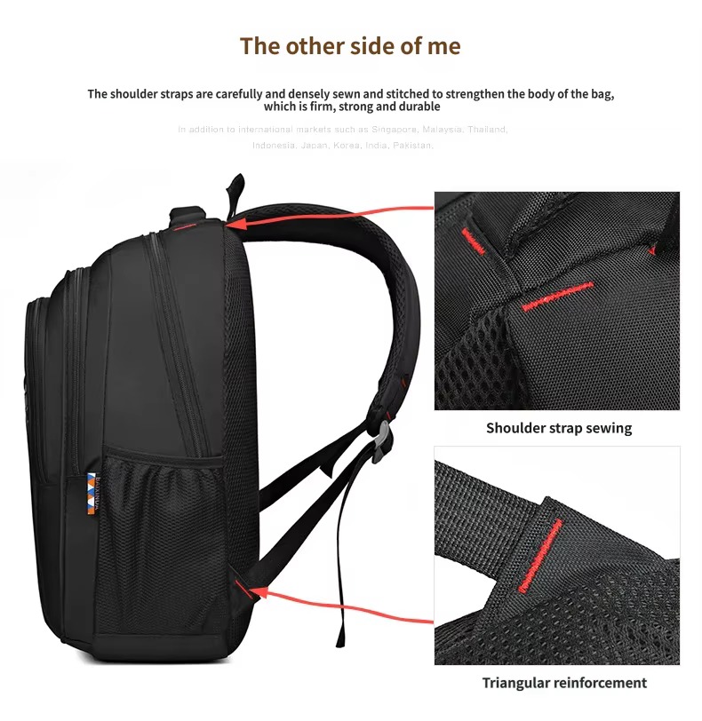 shoulder strap sewing and triangular reinforcement