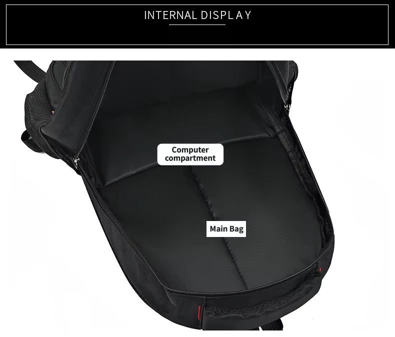 computer compartment and main bag interior