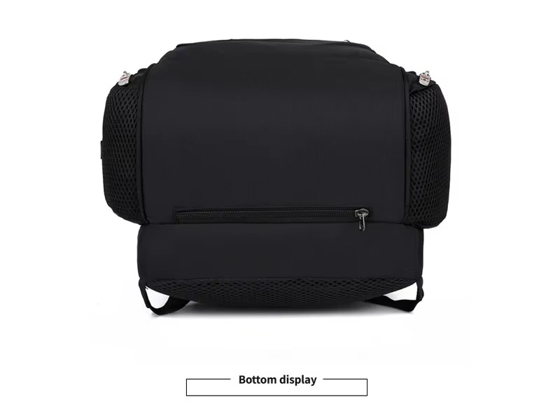 bottom view with rain cover pocket