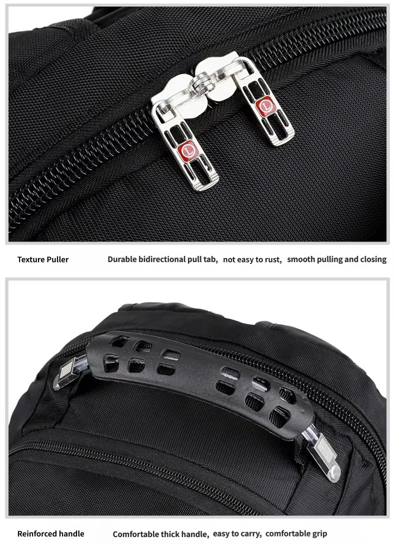 metal zipper puller and reinforced handle