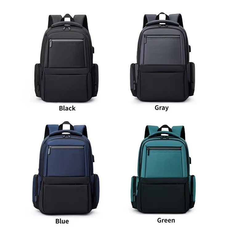 black, gray, blue and green colors