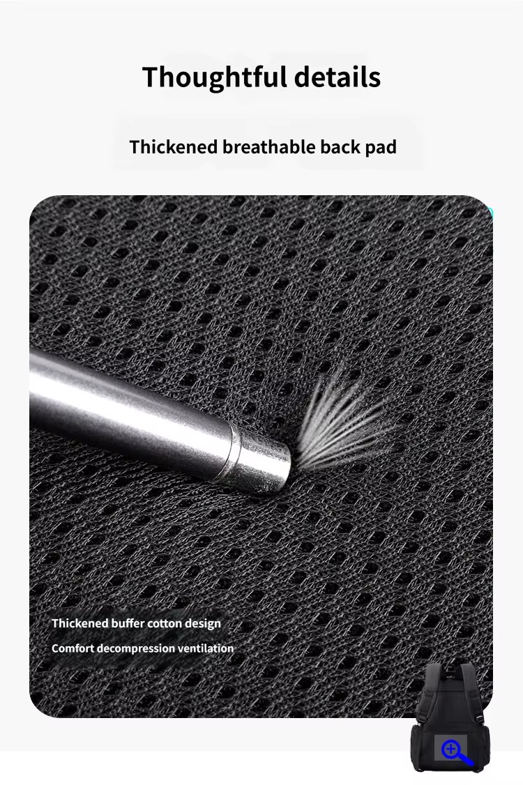 thickened breathable back pad close-up