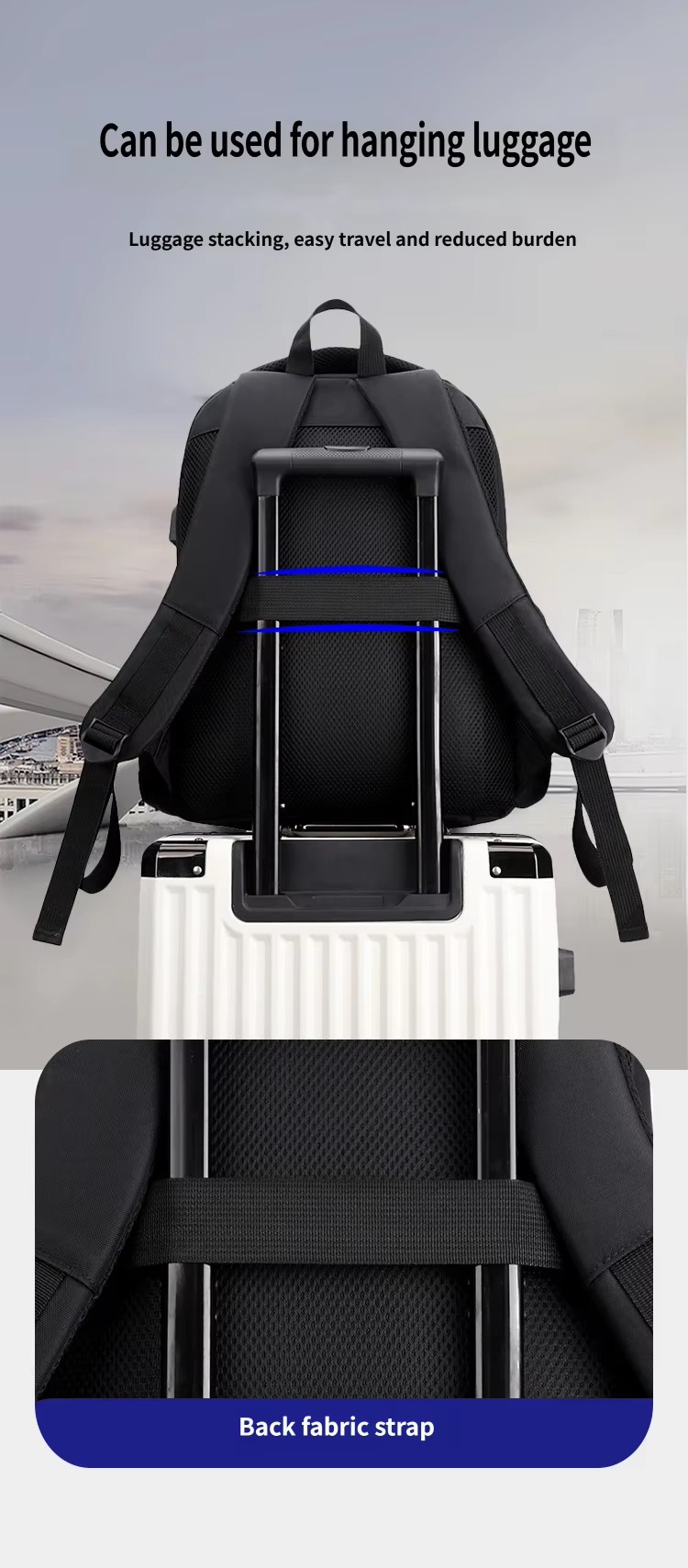 luggage strap on suitcase handle