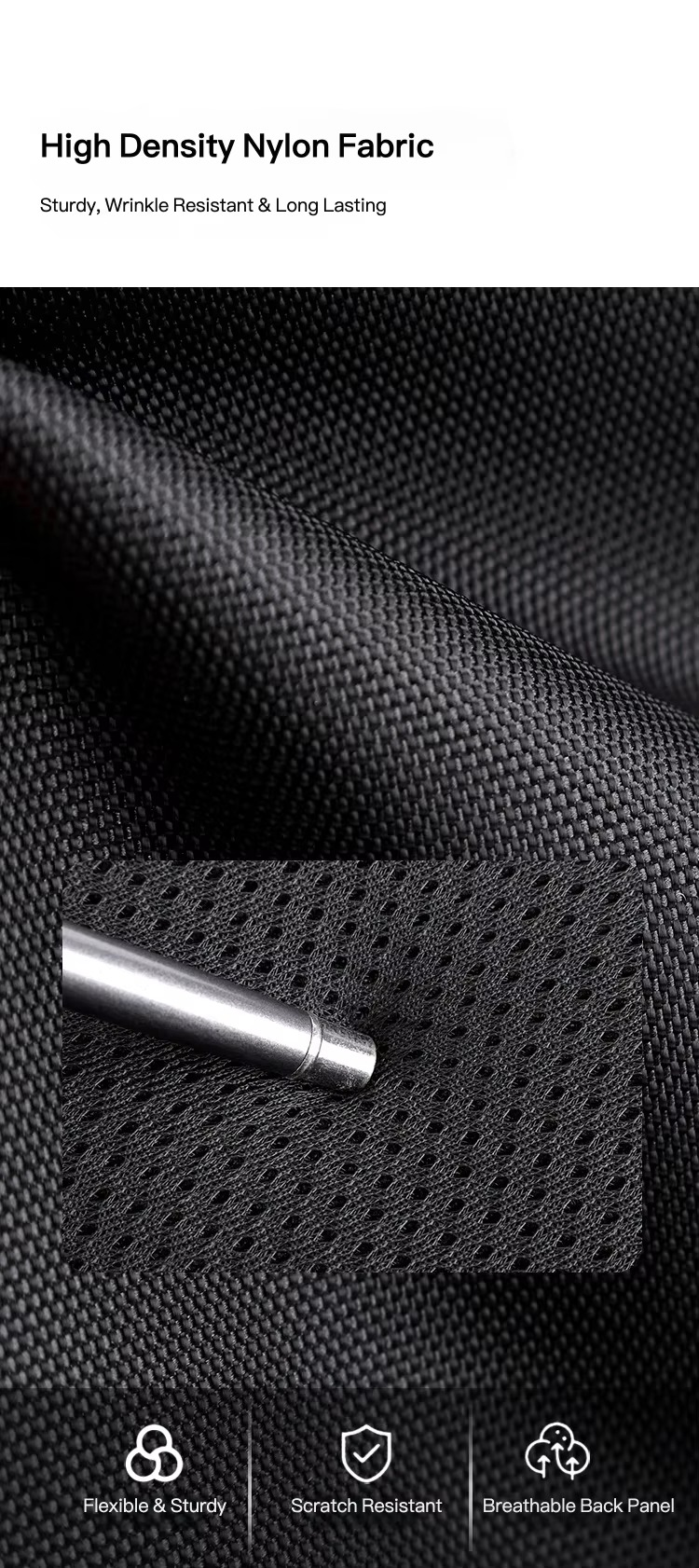 high-density nylon fabric scratch test