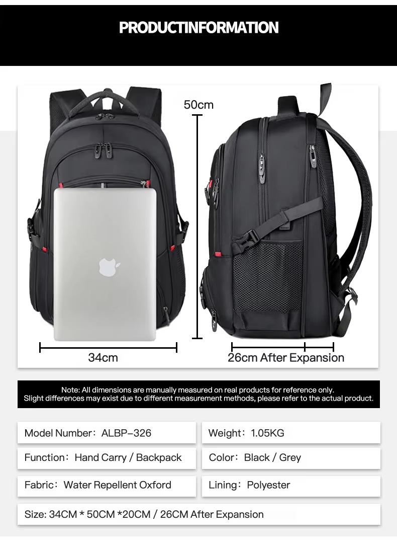 50x34 cm size with 26 cm expansion and product information