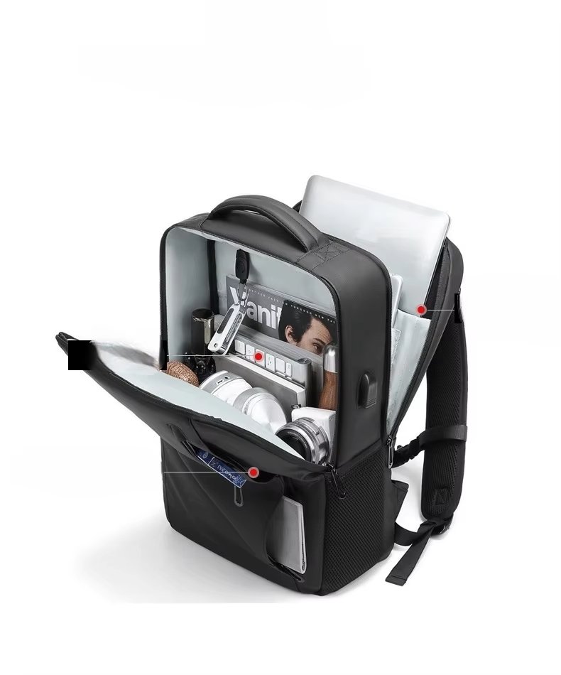 Anti-Theft Water-Resistant USB Modern Business Oxford Laptop Backpack product detail
