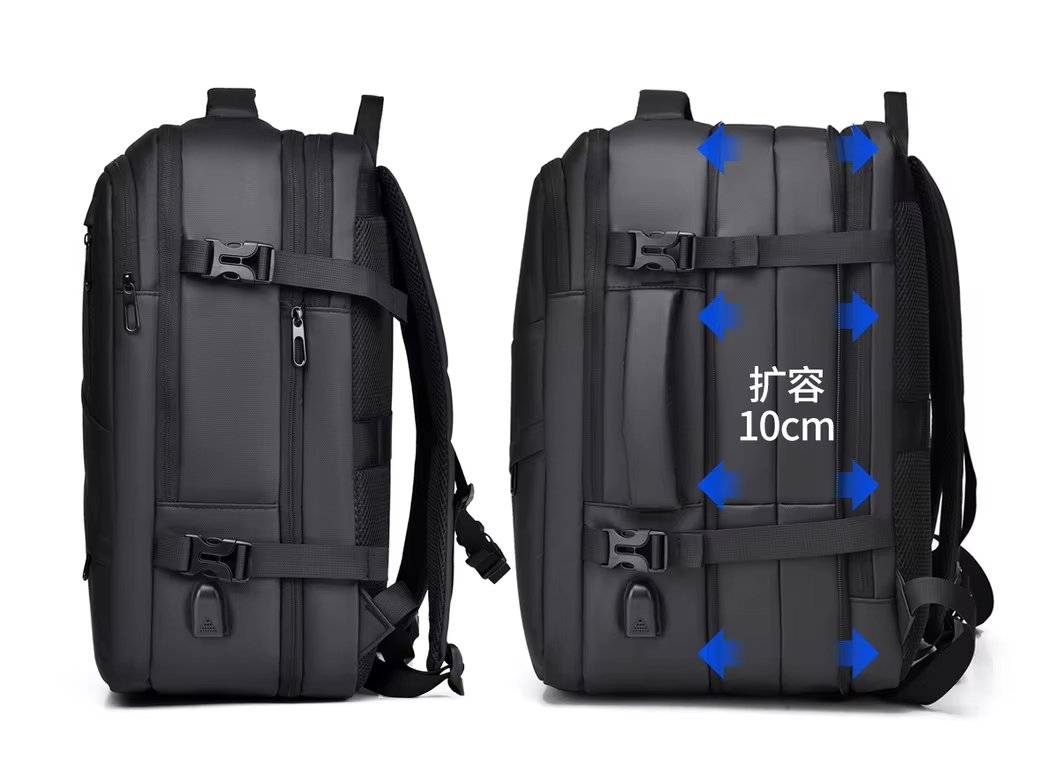 Expandable USB Business Travel Nylon Laptop Backpack product detail