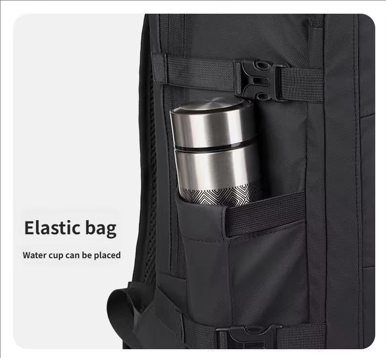 Water-Resistant Large Capacity Expandable Business Travel PU Leather Laptop Backpack product detail