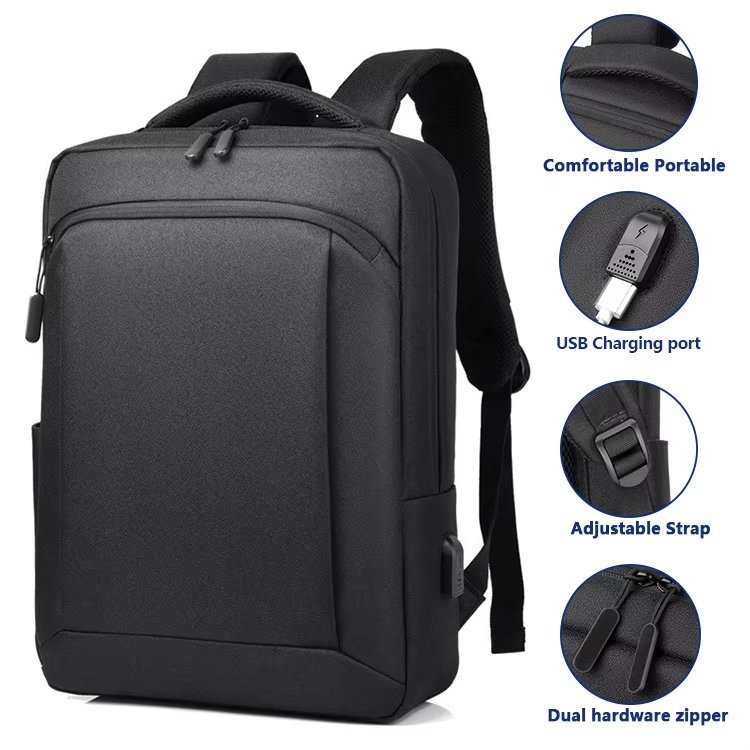 Water-Resistant USB Business Travel School Oxford Laptop Backpack product detail