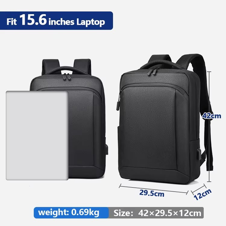 Water-Resistant USB Business Travel School Oxford Laptop Backpack product detail