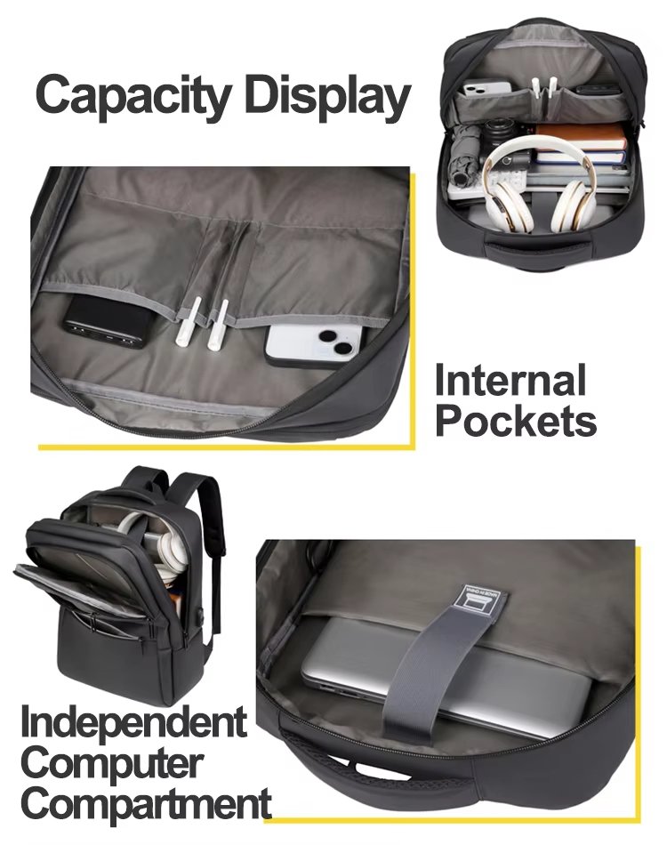 Water-Resistant USB Business School Oxford Rolling Backpack product detail